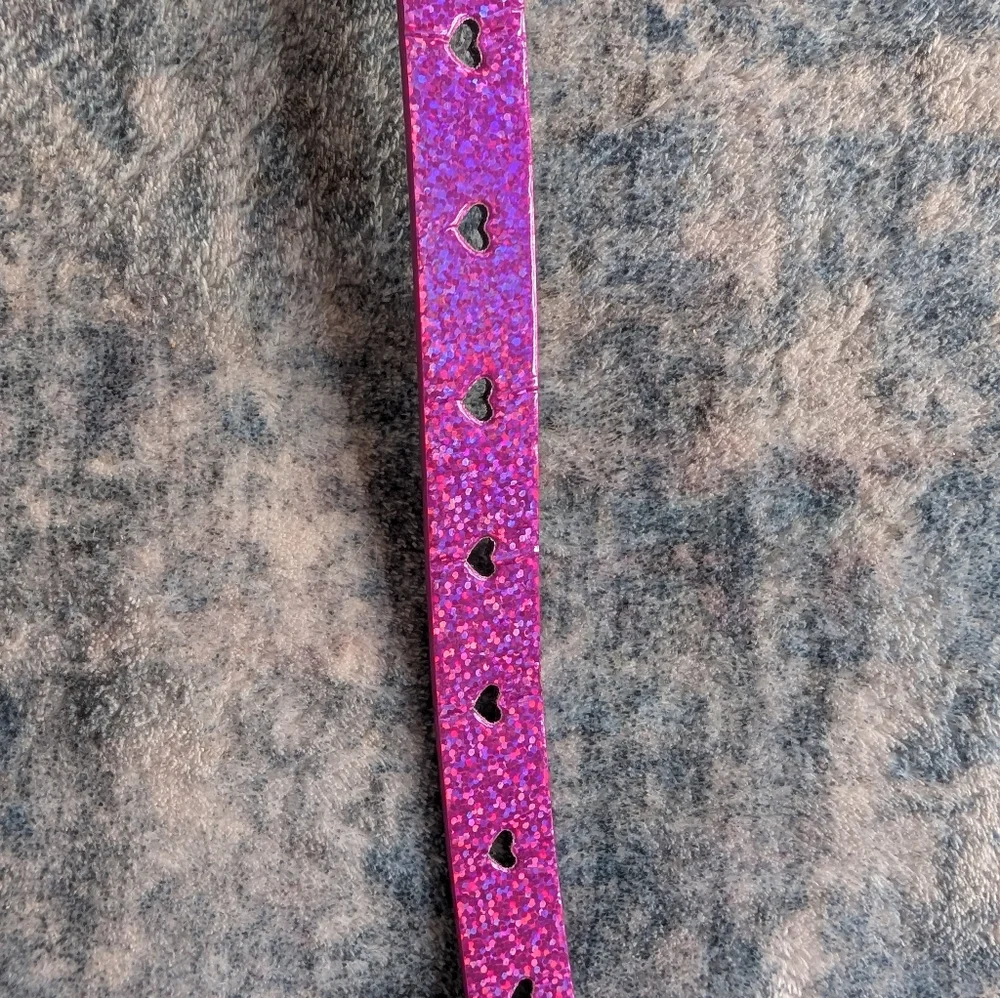 Girl's Holographic Pink Purple Heart Belt Target 29